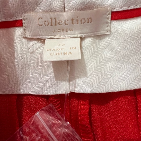 J crew wide-leg/palazzo/orange satin-effect trousers, size 0 NWT - Picture 7 of 8